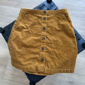 J. Crew Golden Button-Front Skirt